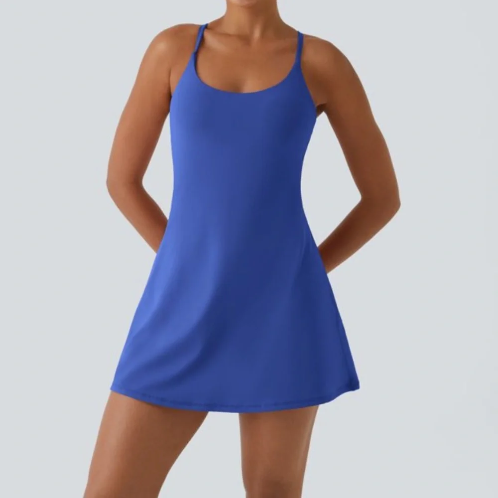 Halara Softlyzero™ Plush Backless Active Dress-Easy Peezy Edition - Sz Lg - Picture 3 of 11